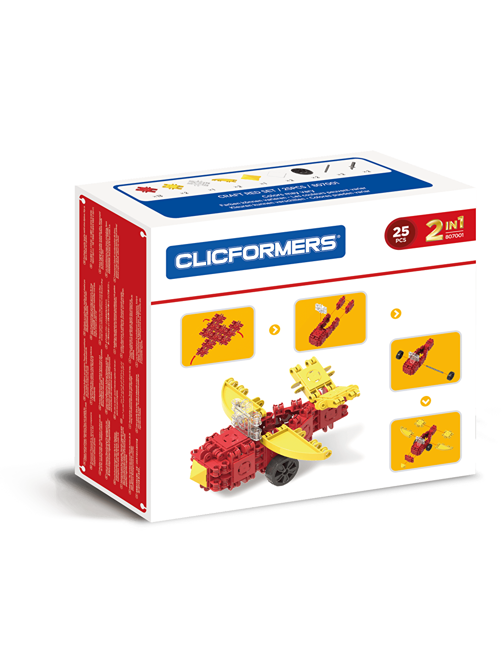 Clicformers Kırmızı Craft Set Red - 25 Parça - 3