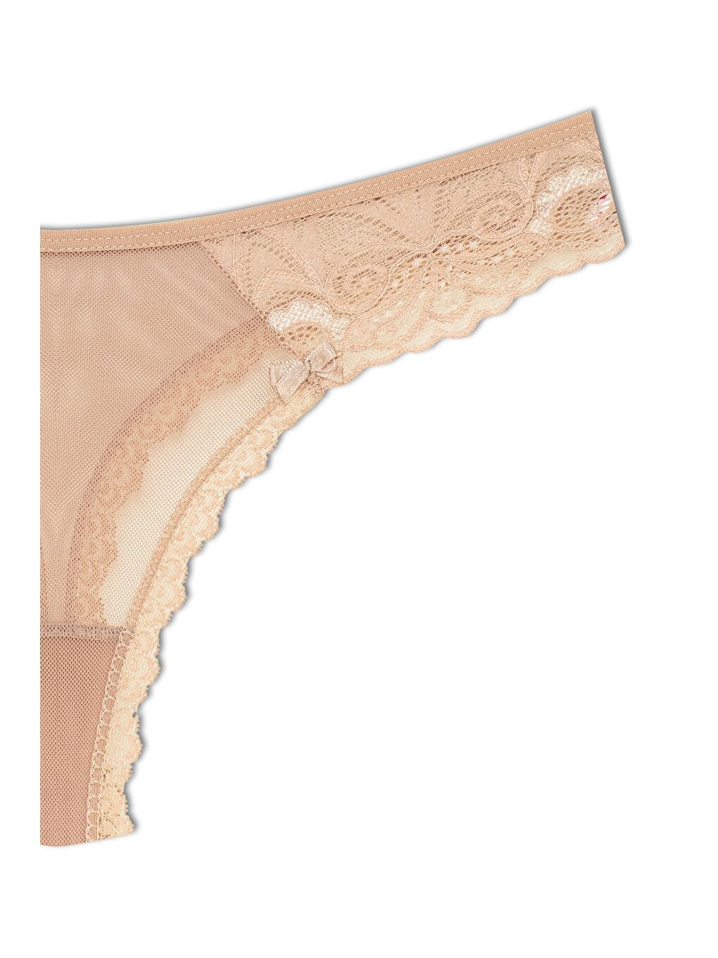 Kahverengi Tül Dantel Tanga Kadın Külot-2