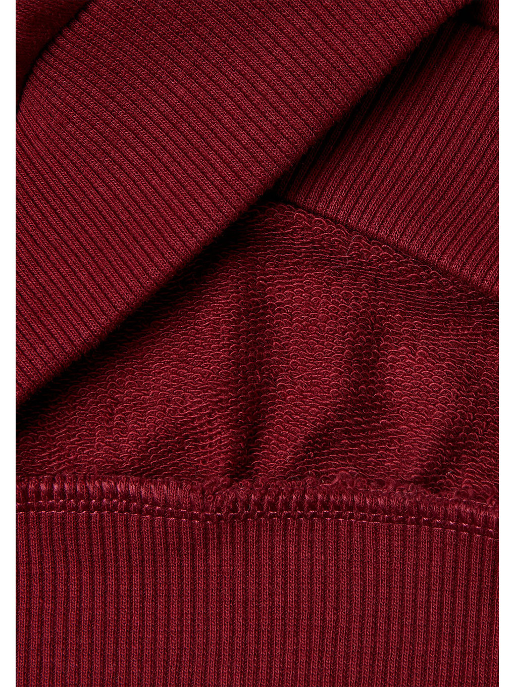 Kız Çocuk Bordo Önü Baskılı Logo İşlemeli Relaxed Fit Kısa Sweatshirt-2