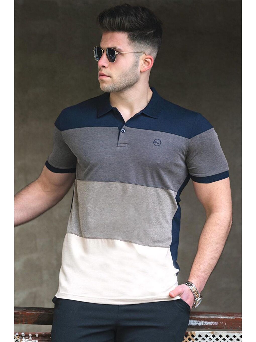 Lacivert Polo Yaka Erkek Tişört 5103