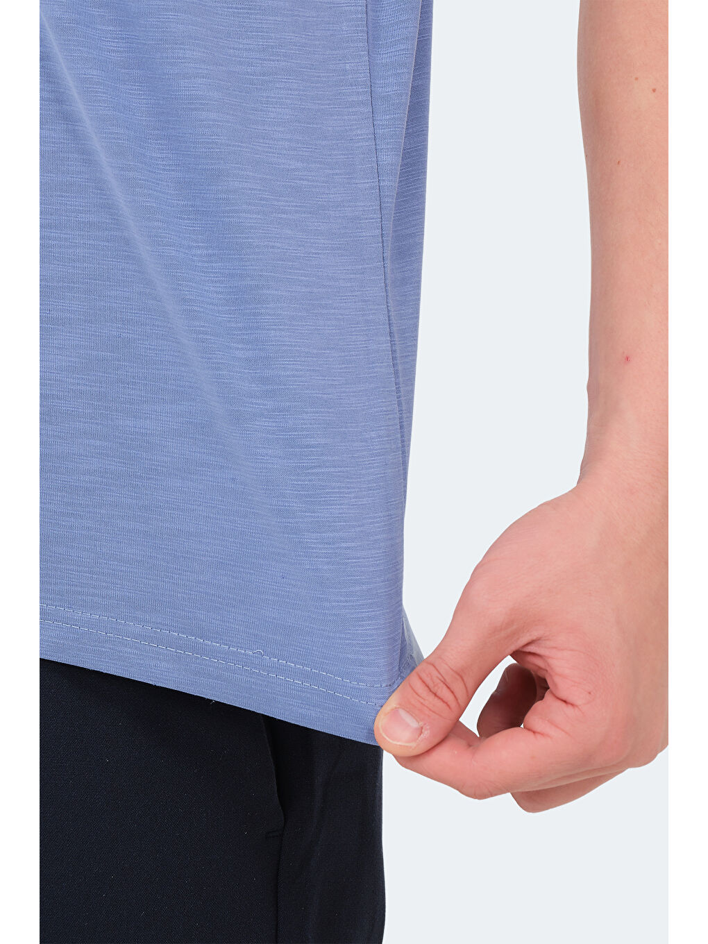 Mor Polo Yaka Kısa Kollu Erkek Tişört-5