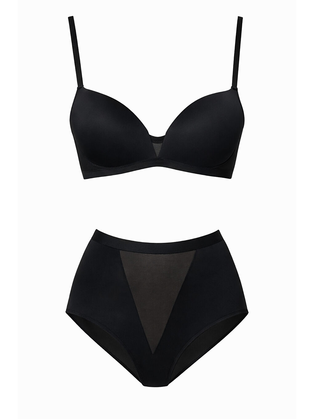 Siyah Hafif Destekli Soft Sütyen Takım