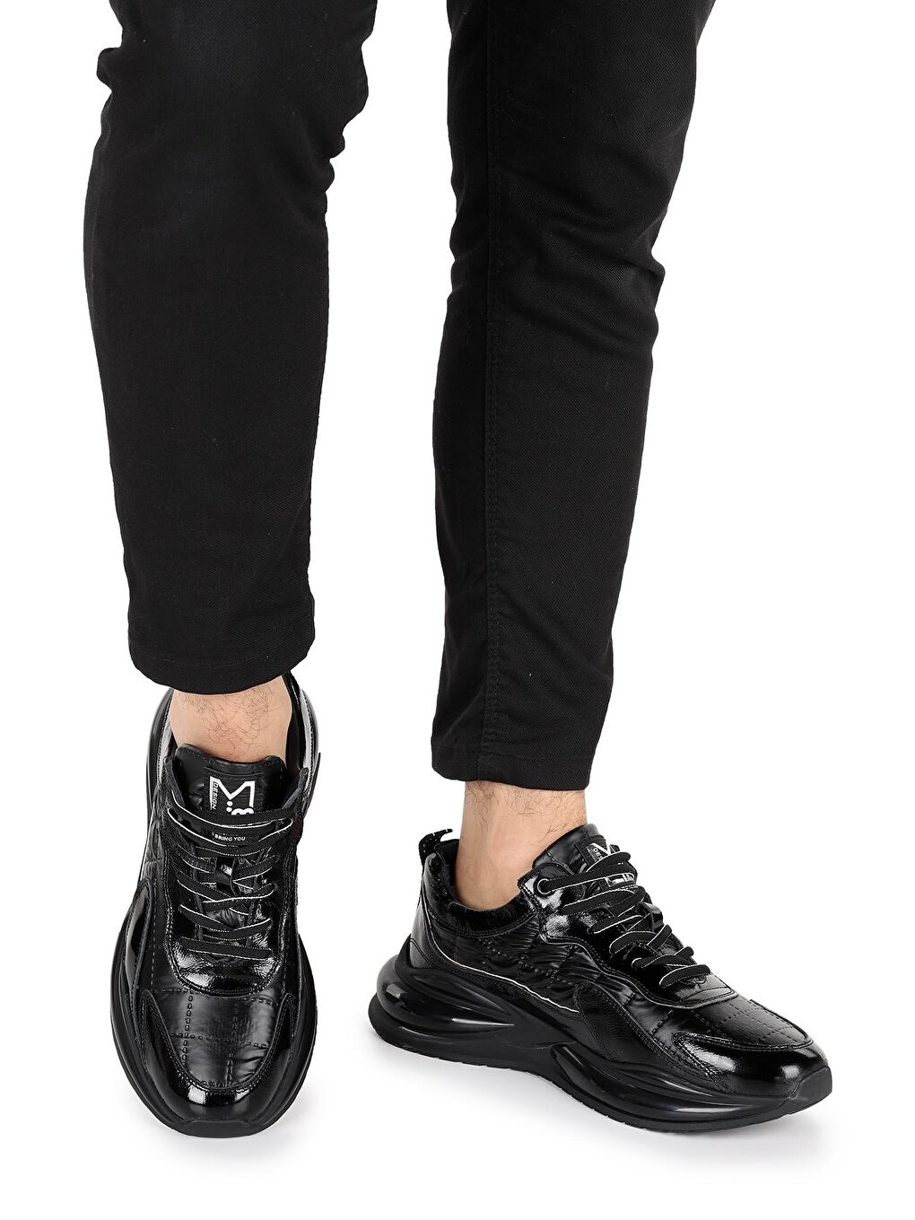 Siyah 152-16372 Deri Erkek Casual Ayakkabı-1