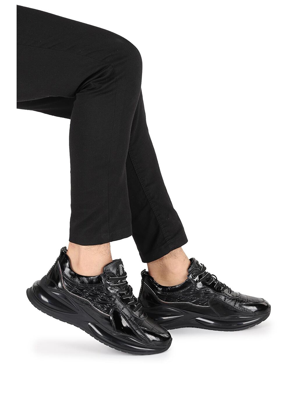 Siyah 152-16372 Deri Erkek Casual Ayakkabı-2