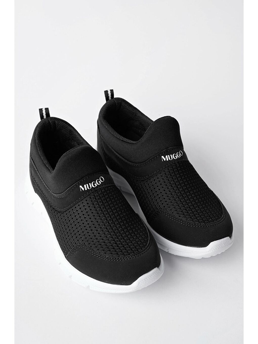 Muggo Siyah PİCO Unisex Çocuk Bağcıksız Rahat Esnek Günlük Sneaker Spor Ayakkabı