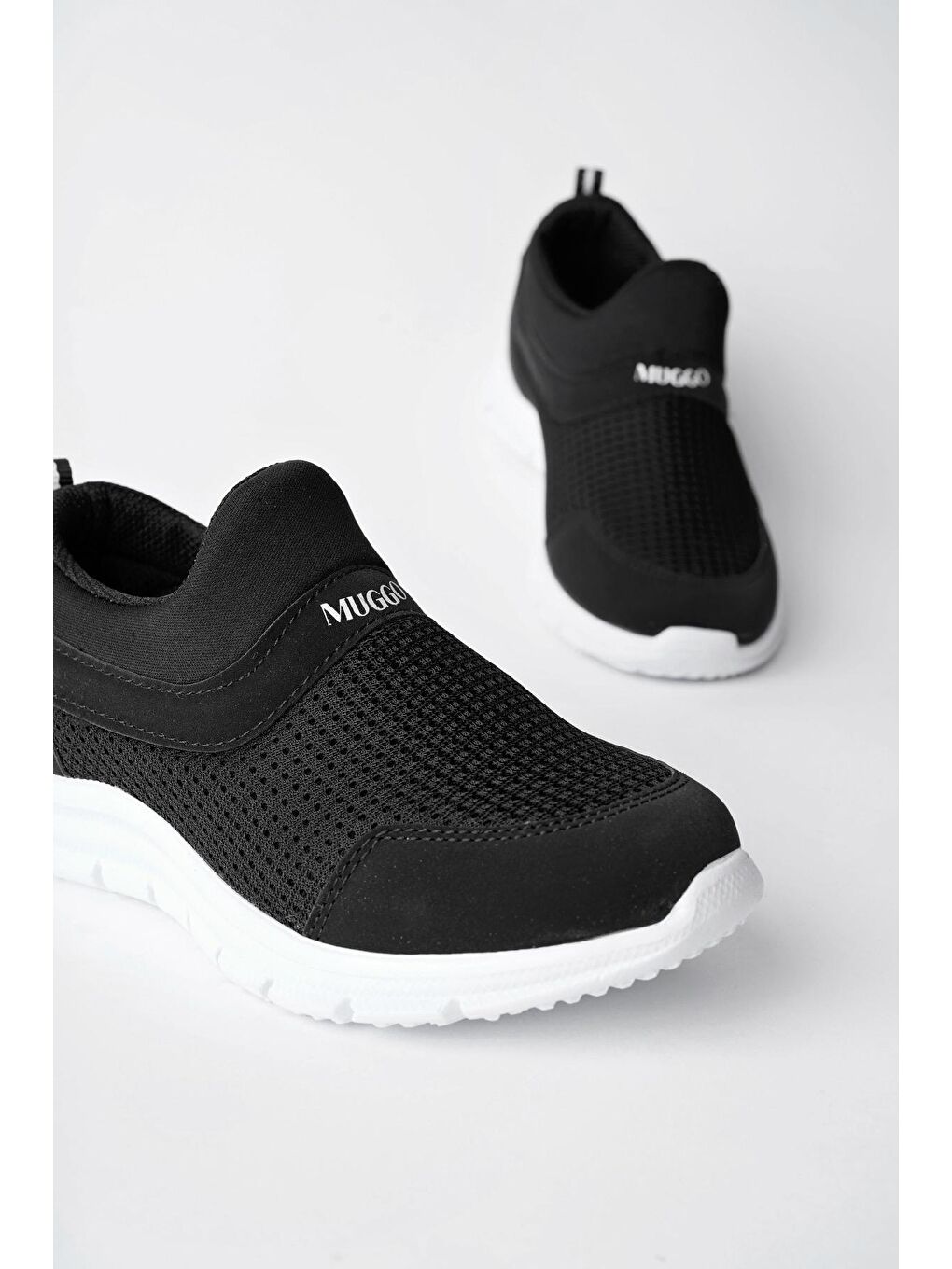 Muggo Siyah PİCO Unisex Çocuk Bağcıksız Rahat Esnek Günlük Sneaker Spor Ayakkabı - 4