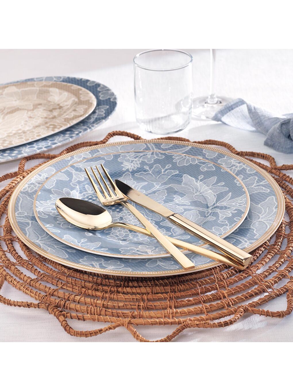 Volte Yemek Takımı 55 Parça-Mavi-6