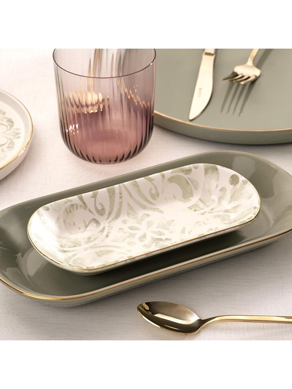 Martha Seramik Yemek Takımı Yeşil 38 Parça-9