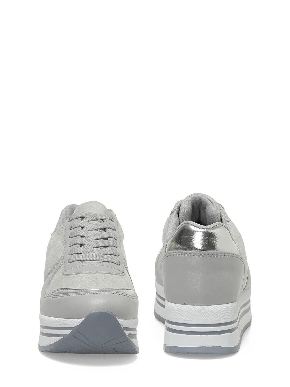 Gri PURLA 3PR Gümüş Kadın Sneaker-4