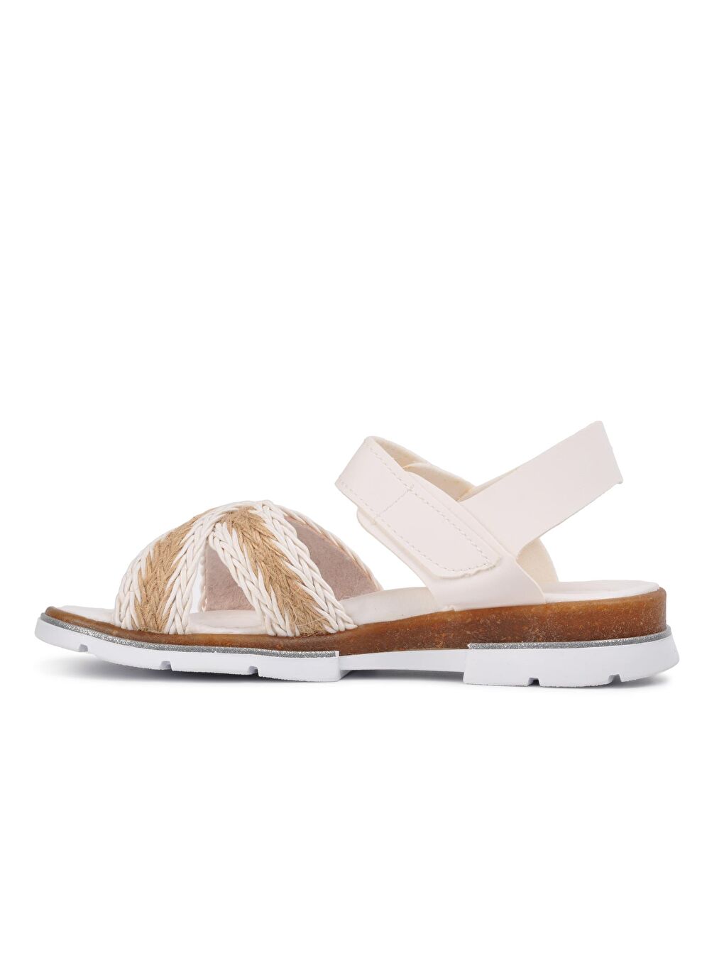 210101 Beyaz Comfort Kız Çocuk Sandalet-1