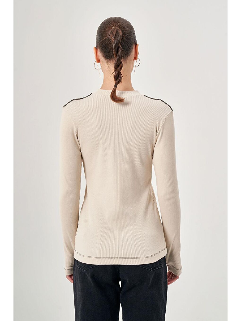 Önü Baskılı Ekru Body-3