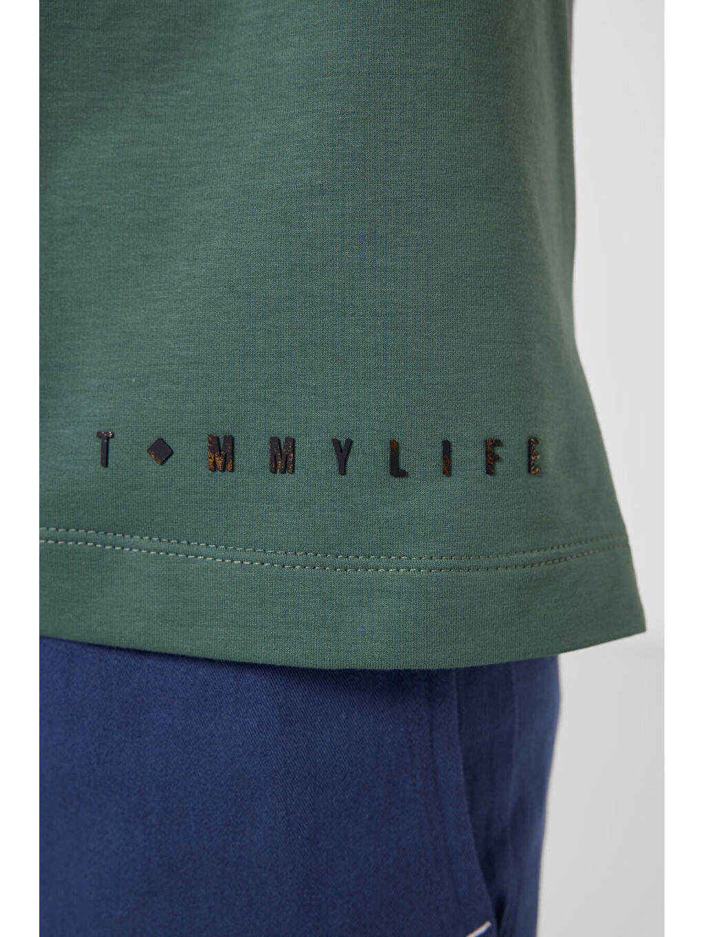 Açık Yeşil Pamuklu Yumuşak Dokulu Oversize Basic Erkek Çocuk T-Shirt - 11297-2