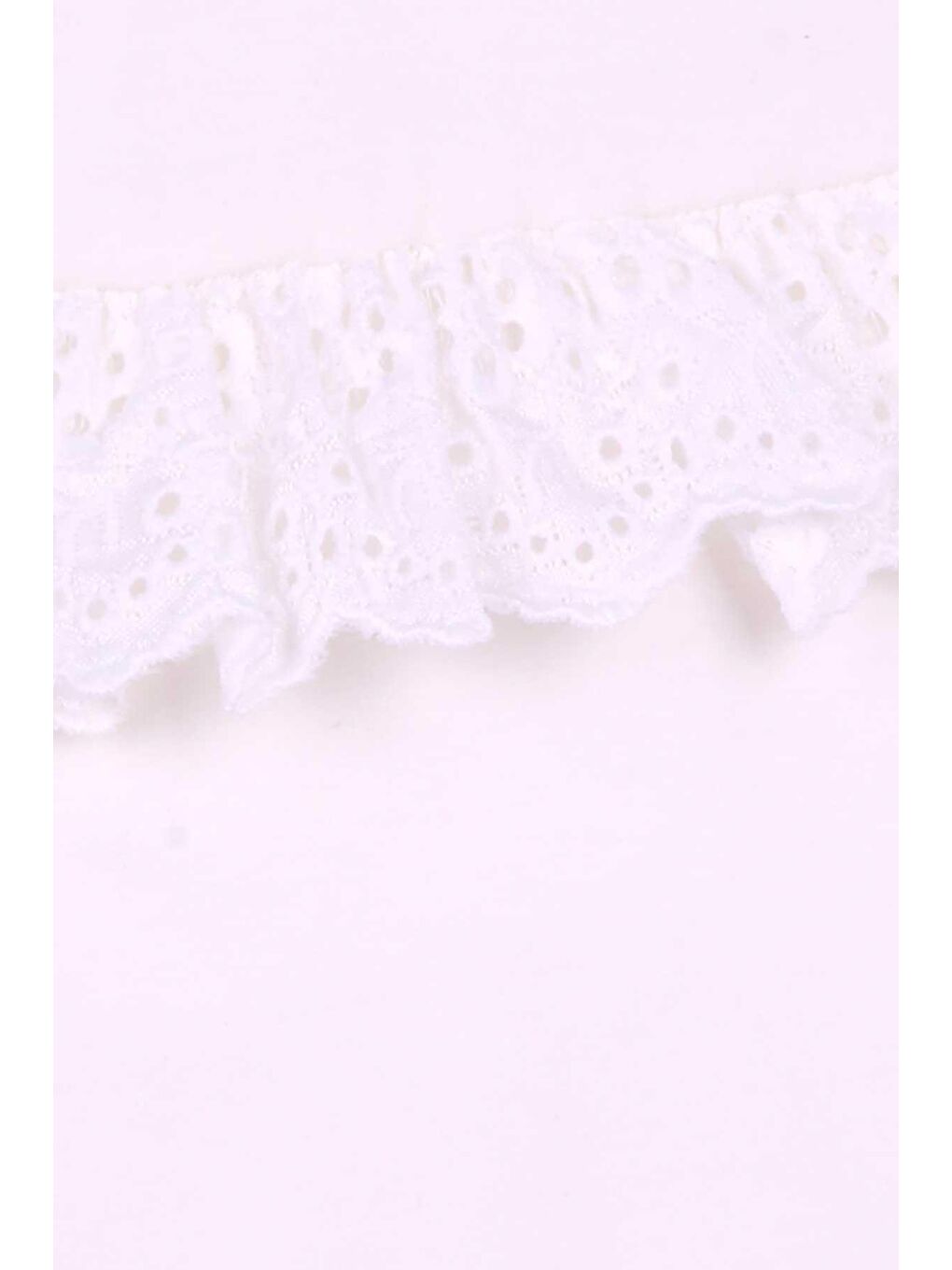 Kız Çocuk Tişört Güpürlü Kolları Lastikli Ekru (3-6 Yaş)-3