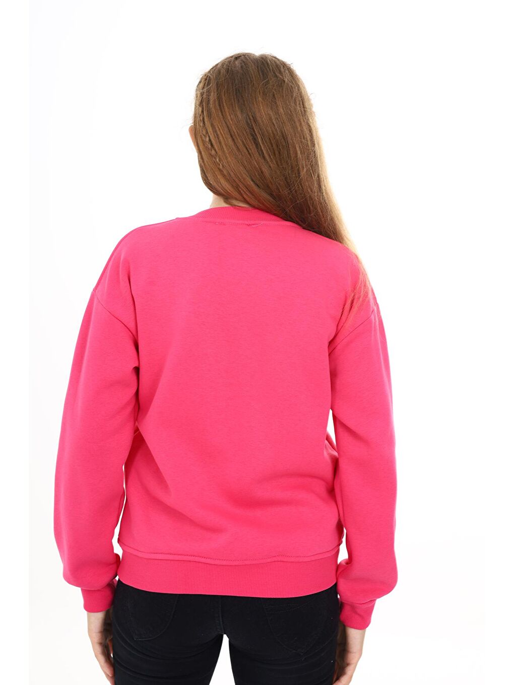 Fuşya Kız Çocuk Kolej Tarz H Baskılı Ceket 7 -13 Yaş Lx273-4