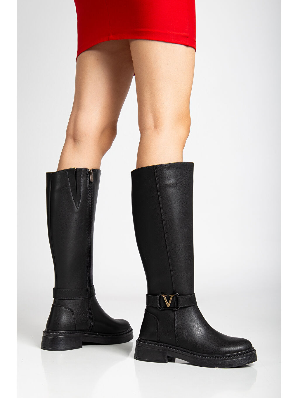 Siyah Amiraa Soğuk Geçirmez Kışlık Kadın Çizme-3