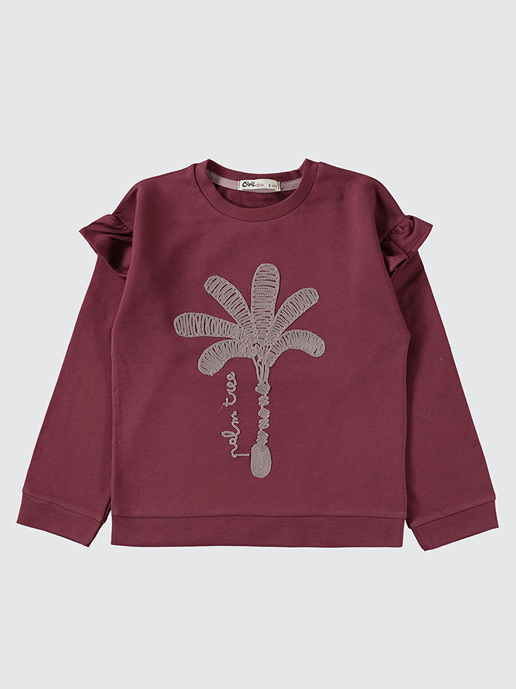 Girls Kız Çocuk Eşofman Takımı 6-9 Yaş Mürdüm-2