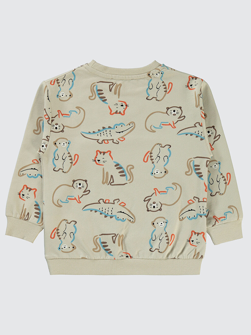 Bej Boys Erkek Çocuk Sweatshirt 2-5 Yaş Mavi-1