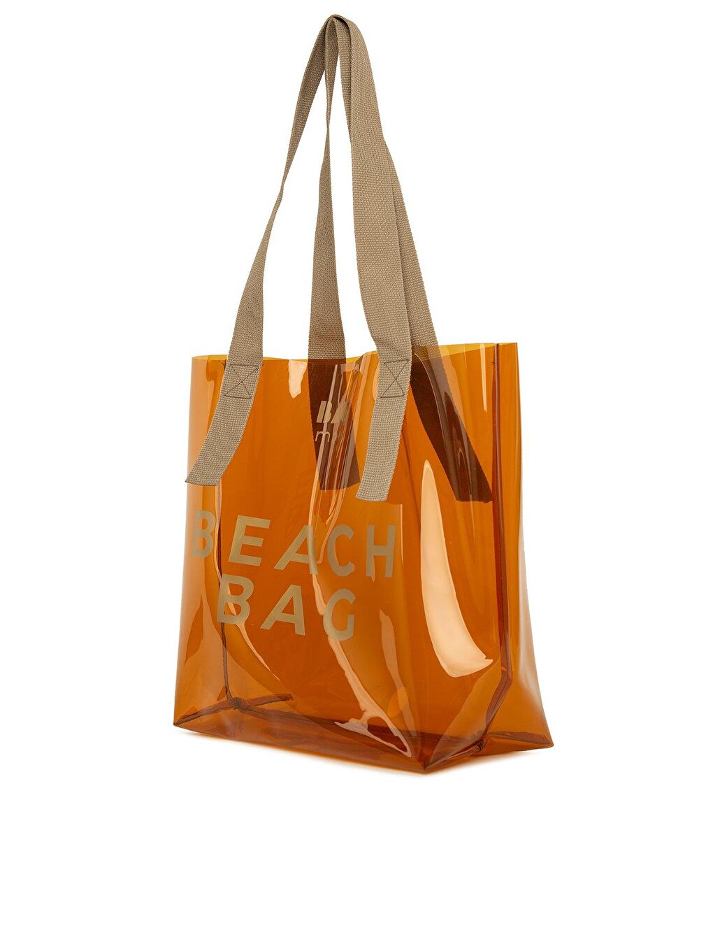 Bagmori Vizon Beach Bag Baskılı Şeffaf Plaj Çantası - 1