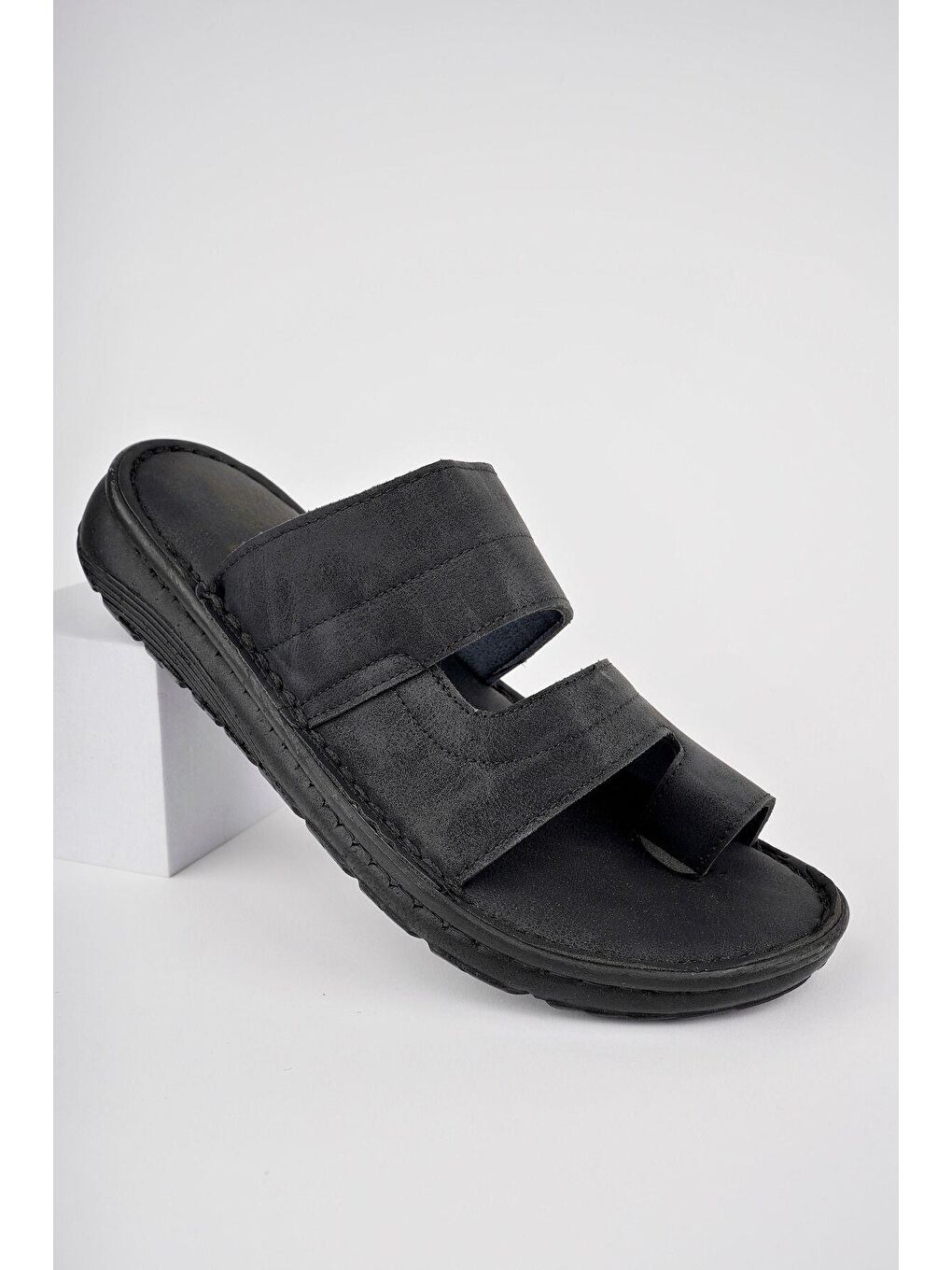 Siyah YANKY Erkek Günlük Yumuşak Taban Ortopedik Parmak Arası Terlik-3