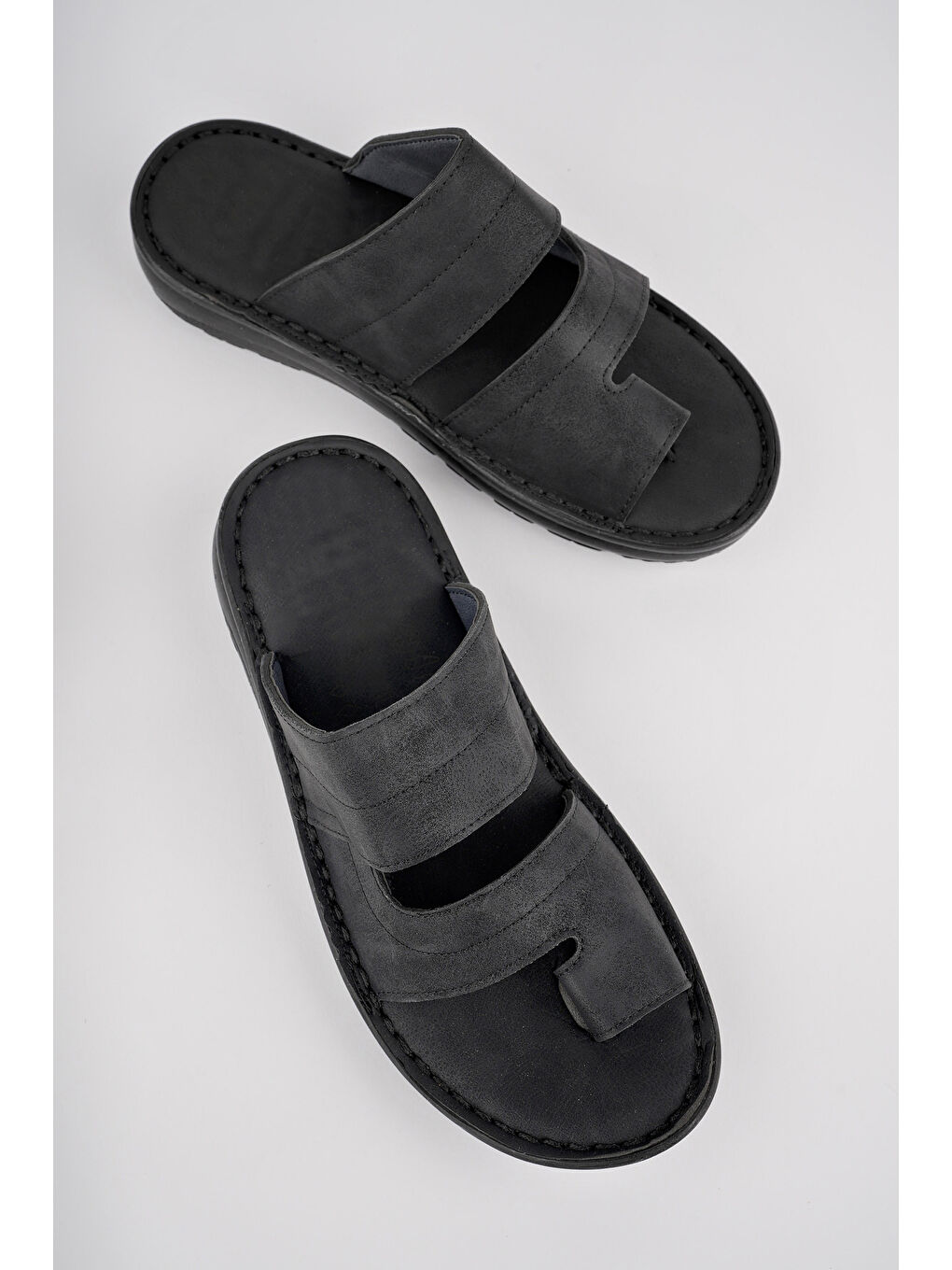 Siyah YANKY Erkek Günlük Yumuşak Taban Ortopedik Parmak Arası Terlik-4