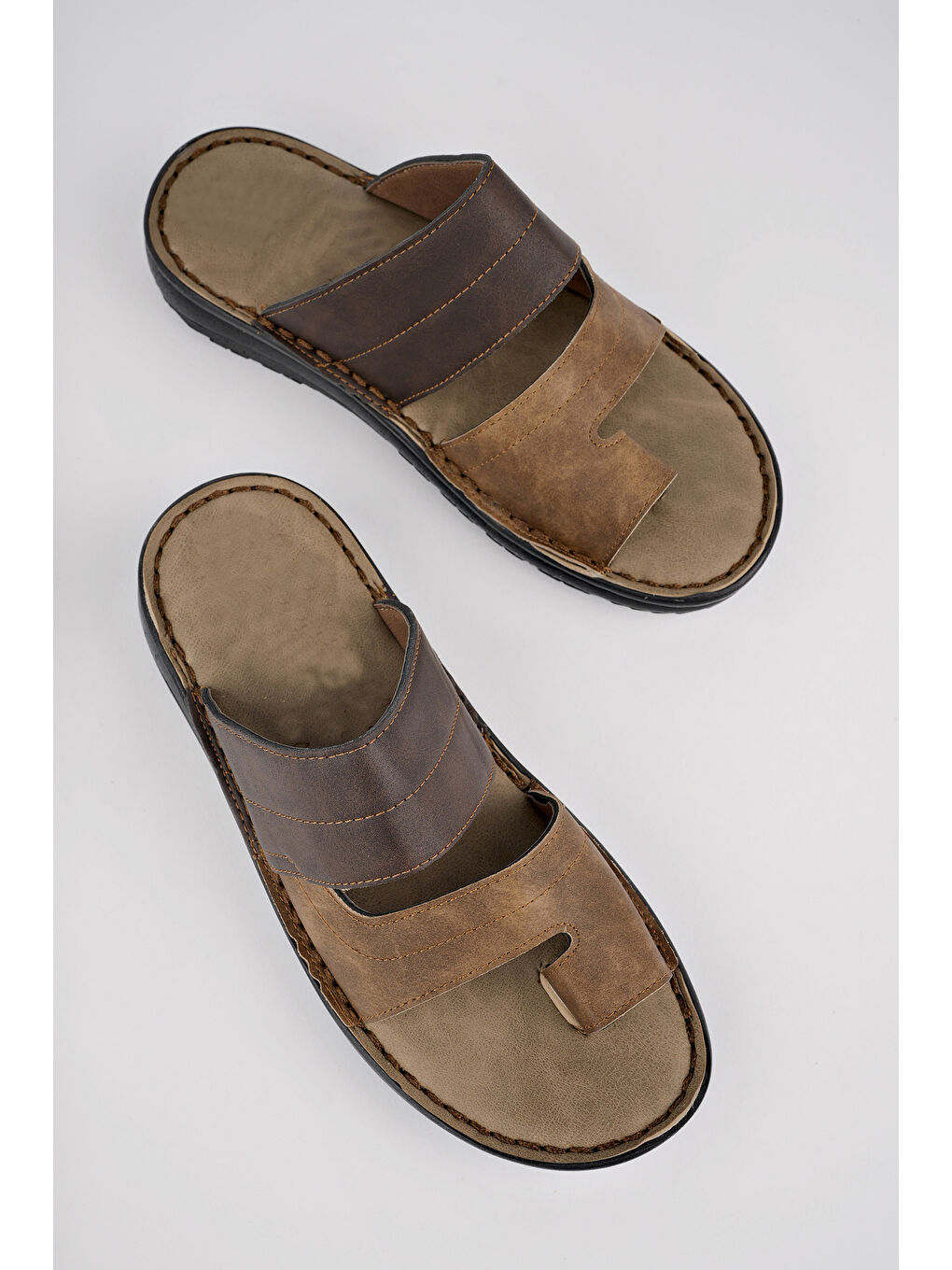 Kahverengi YANKY Erkek Günlük Yumuşak Taban Ortopedik Parmak Arası Terlik-4