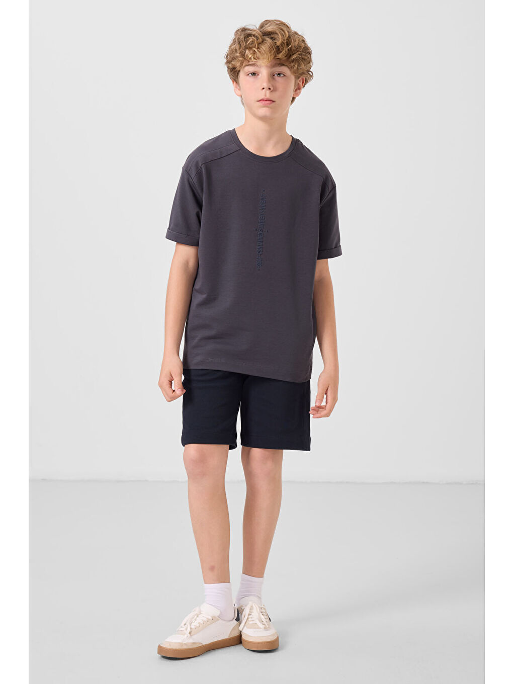 Lacivert Pamuklu Yumuşak Dokulu Standart Fit Basic Erkek Çocuk Şort - 11293