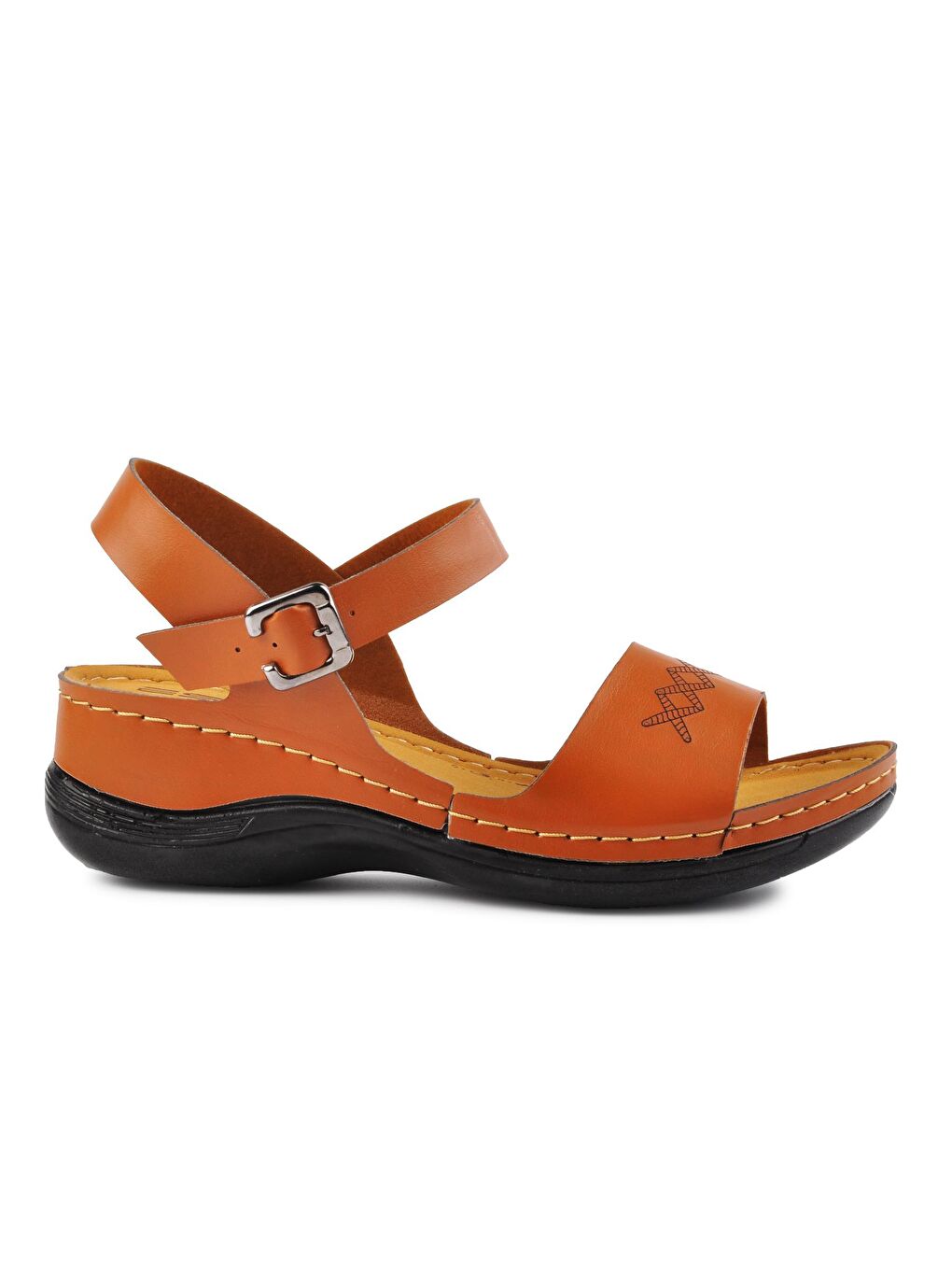 Kahverengi Esm246 Camel Kadın Sandalet
