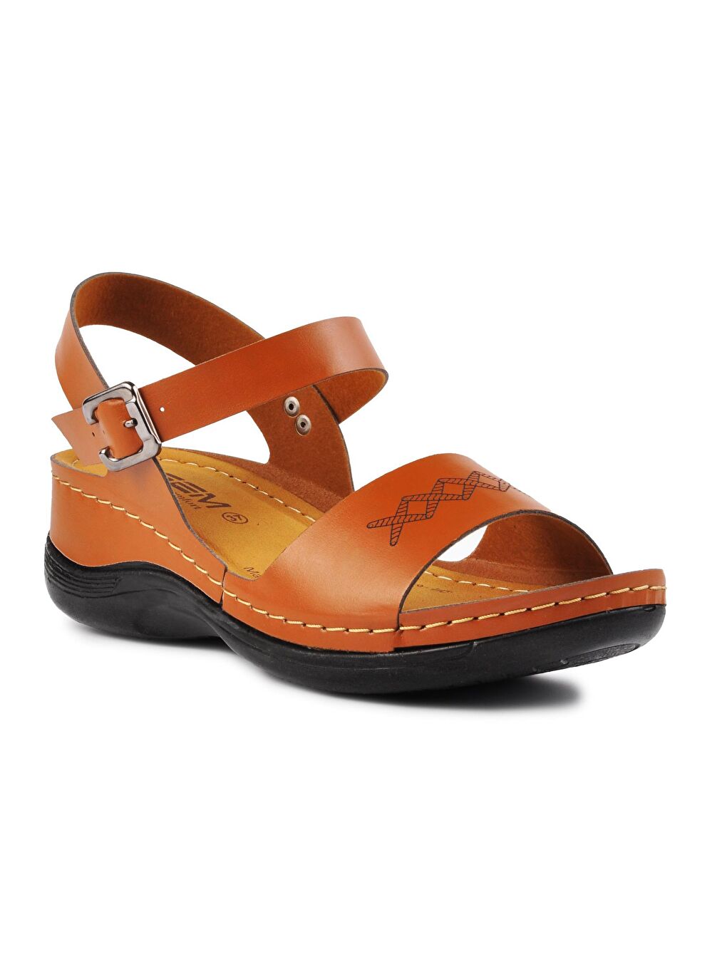 Kahverengi Esm246 Camel Kadın Sandalet-2