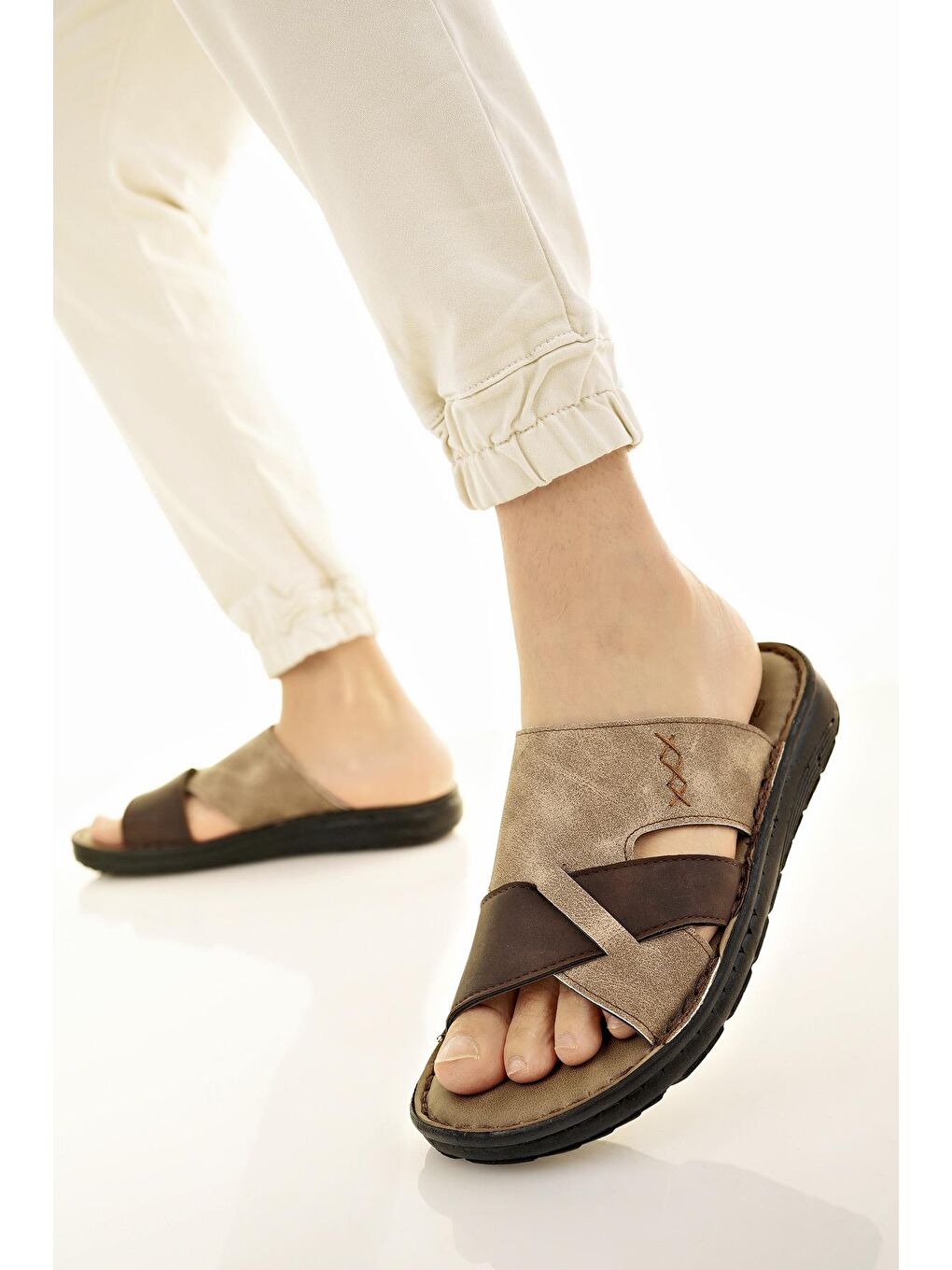 Kahverengi NADAL Günlük Rahat Yumuşak Taban Ortopedik Erkek Terlik-1