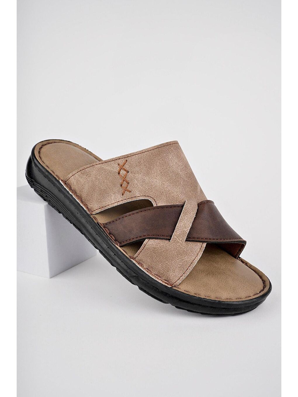 Kahverengi NADAL Günlük Rahat Yumuşak Taban Ortopedik Erkek Terlik-3