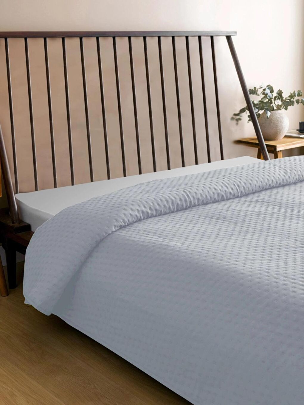 OGLO Gri Bedspreado Yatak Örtüsü Tek Kişilik 160x220