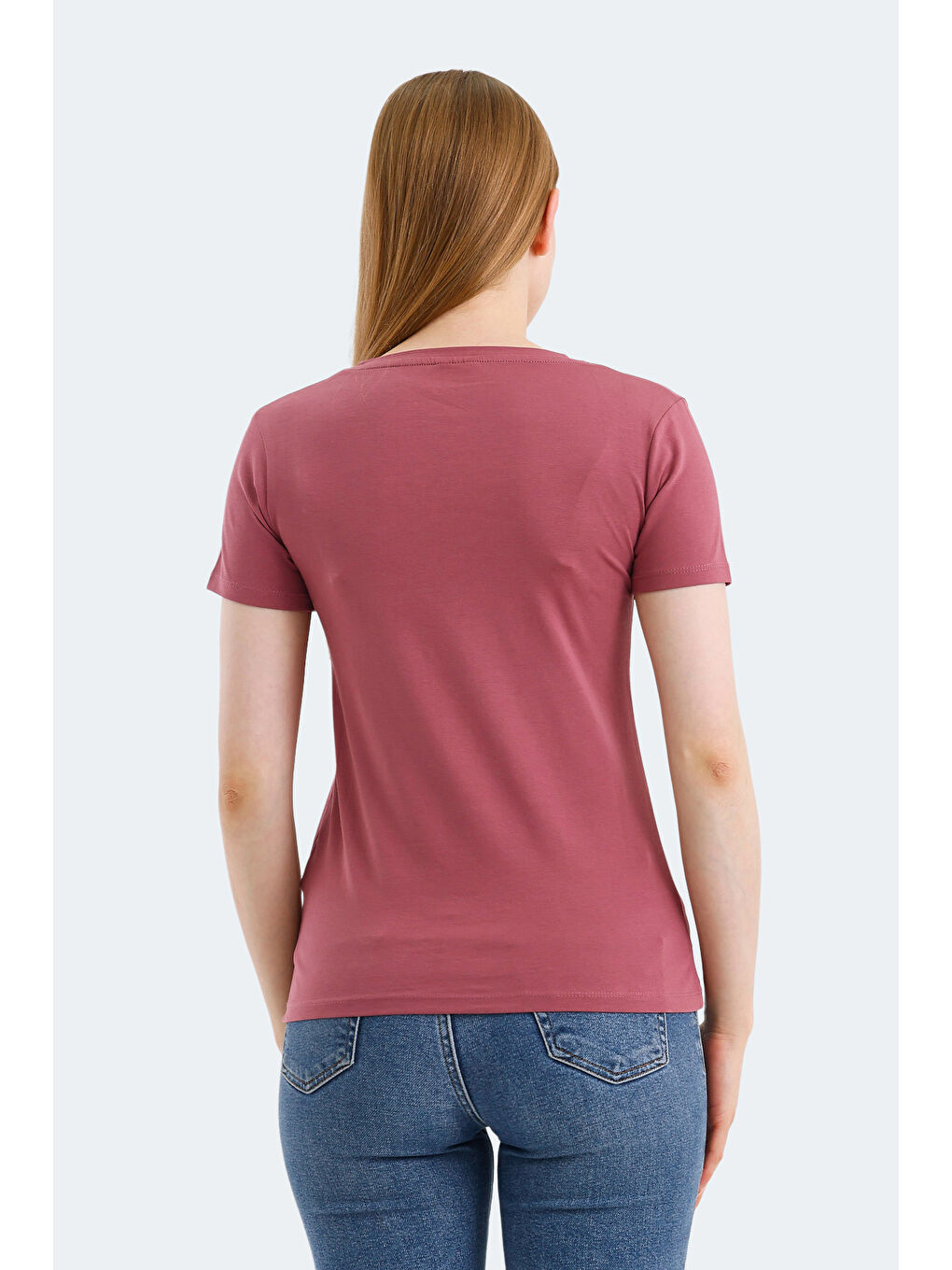 Pembe VIVEK Kadın Gül Tişört-1