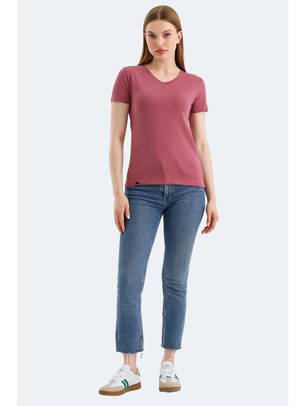 Pembe VIVEK Kadın Gül Tişört-6