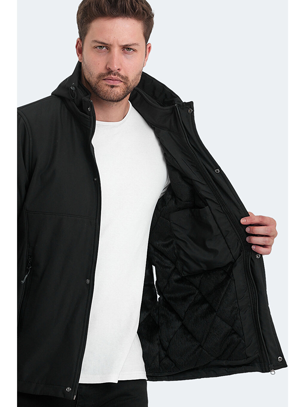 HALSTEN Erkek Mont Kaban Siyah-5