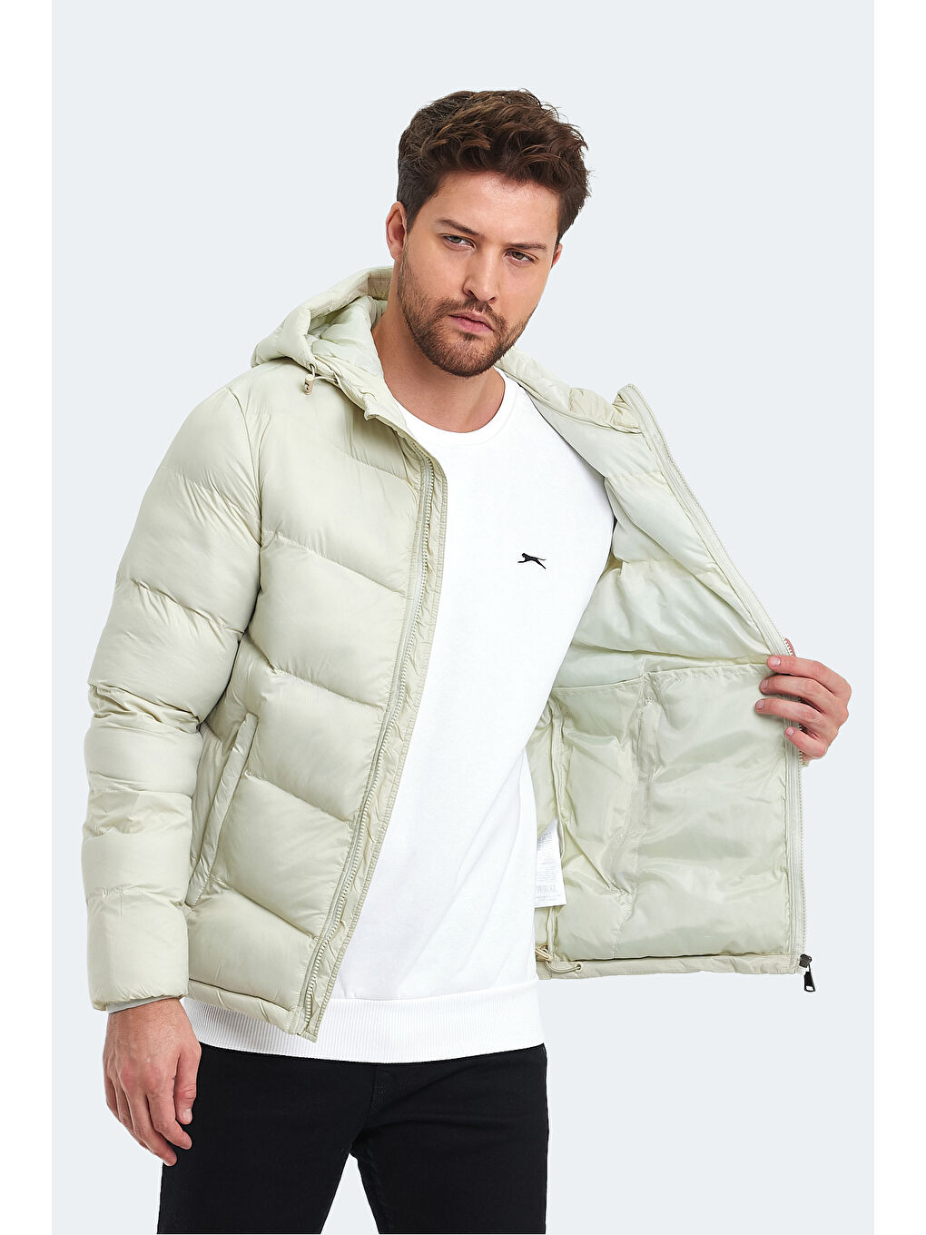 WORLD IN Erkek  Kaban Beyaz-5