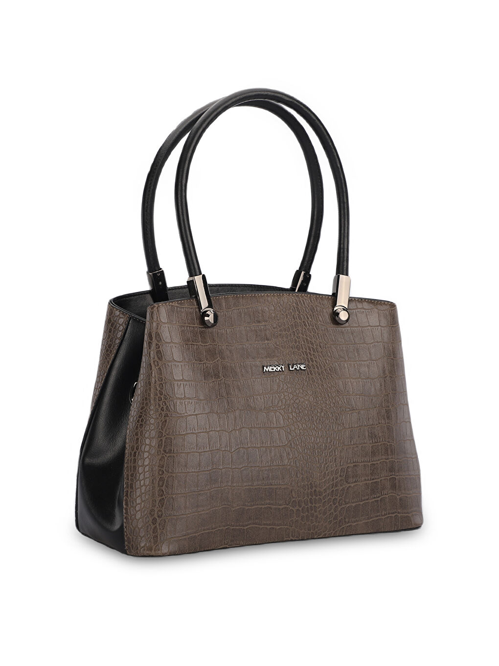 Bej ROMA KROKO Kadın Vizon El Çantası-1