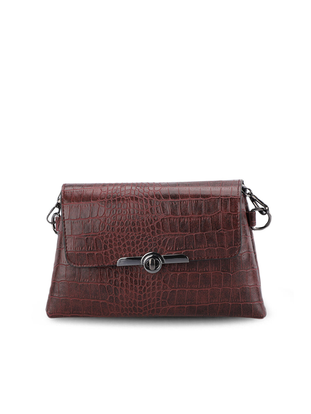 TORINO KROKO Kadın Bordo Omuz Çantası