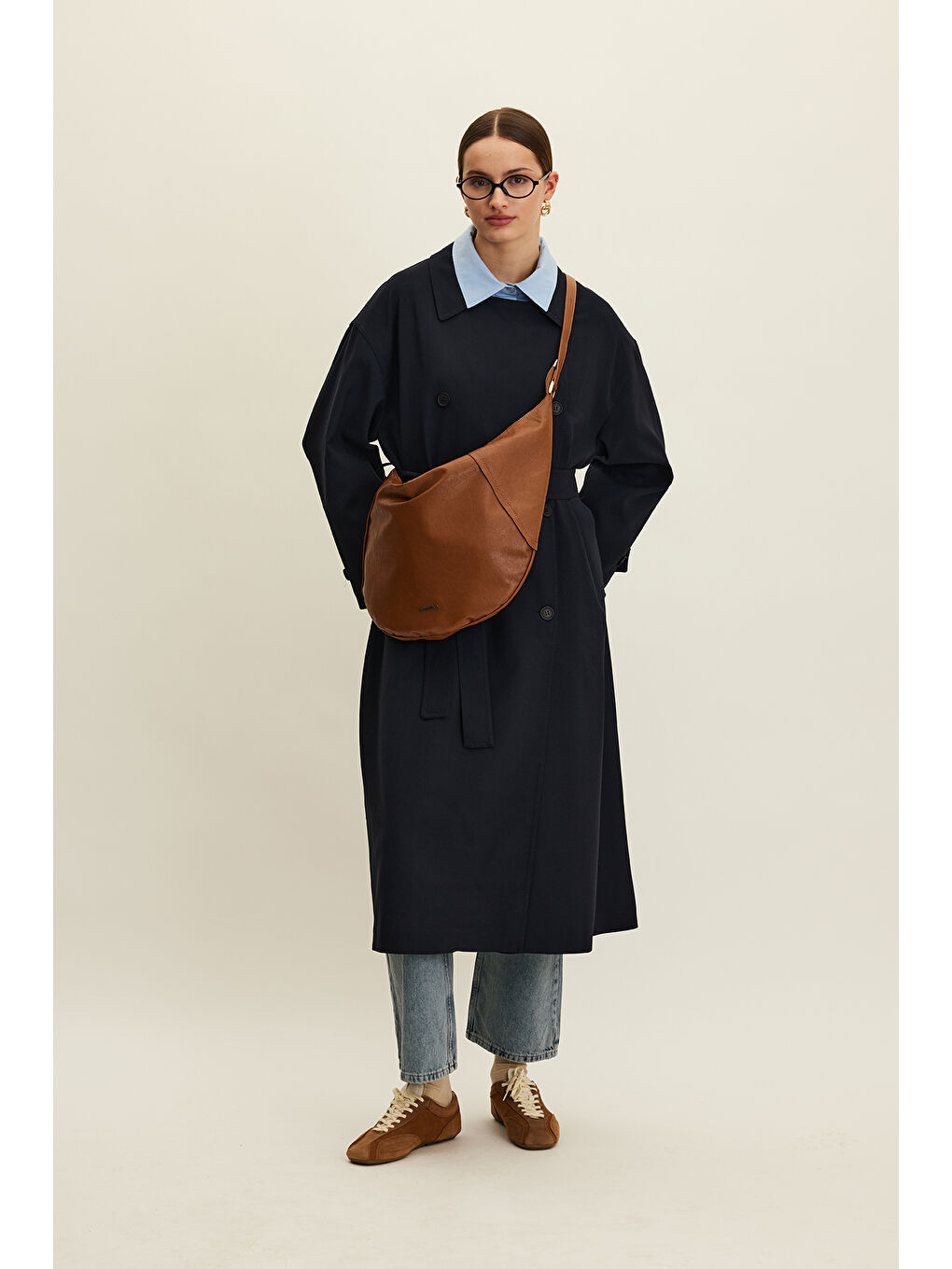 Nicola Kruvaze Trençkot Lacivert-1