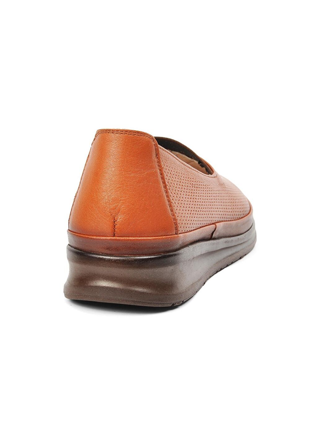 Kahverengi Taba Hakiki Deri Kadın Klasik Ayakkabı 8749-3