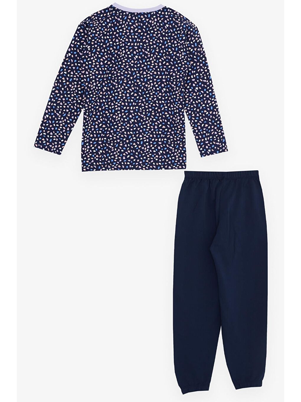 Kız Çocuk Pijama Takımı Desenli Lacivert (4 Yaş)-1