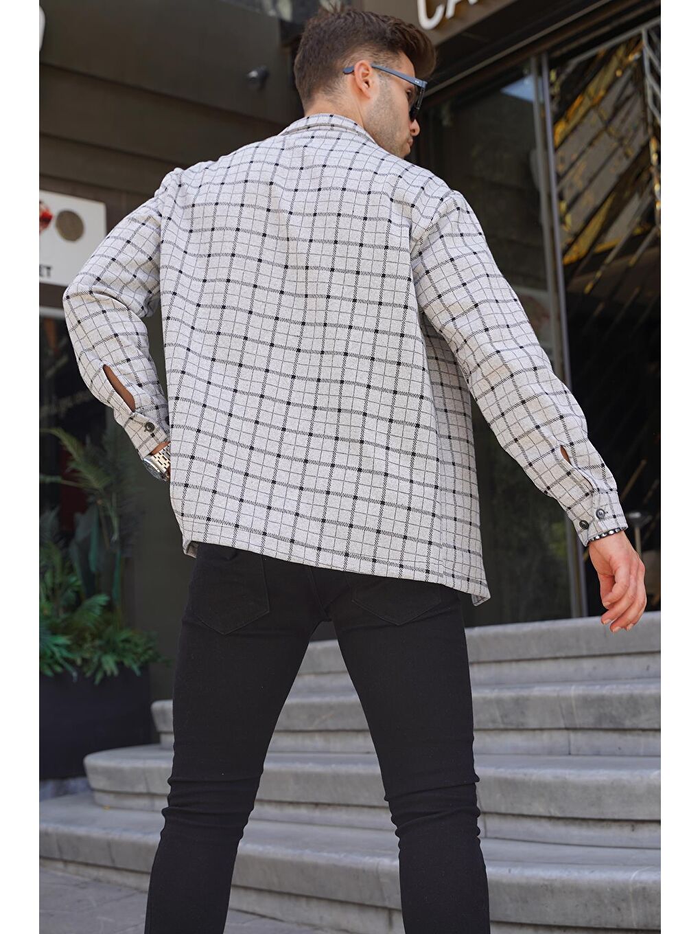 Gri Ekoseli Erkek Oduncu Gömlek 6710-1