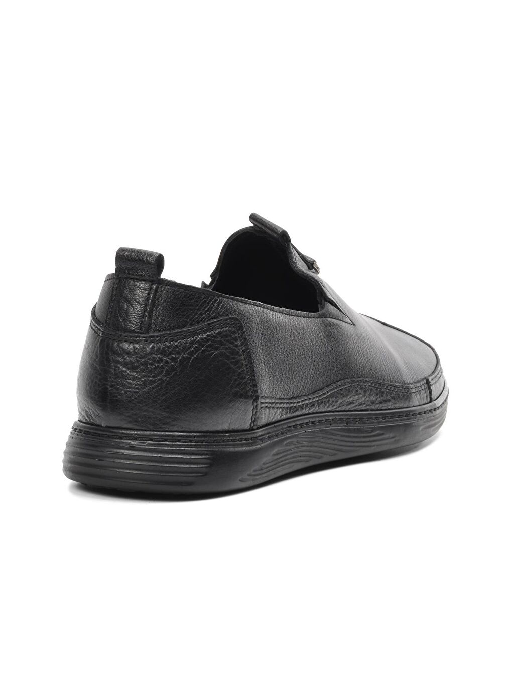 Siyah Hakiki Deri Erkek Loafer Ayakkabı 4837-3