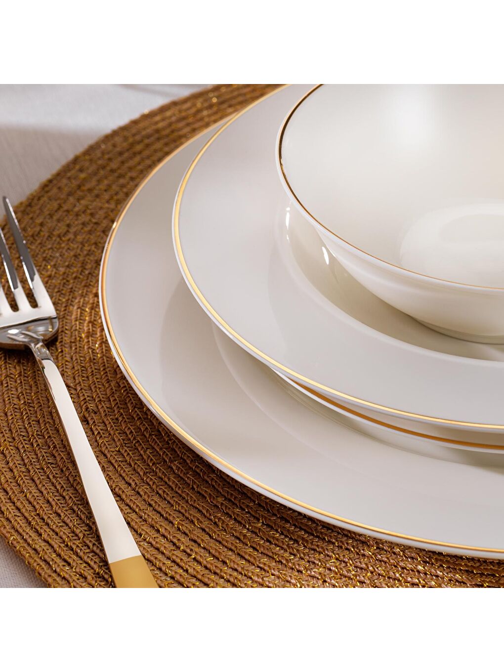 Sarı Mila Yemek Takımı-56 Parça-Altın03-6