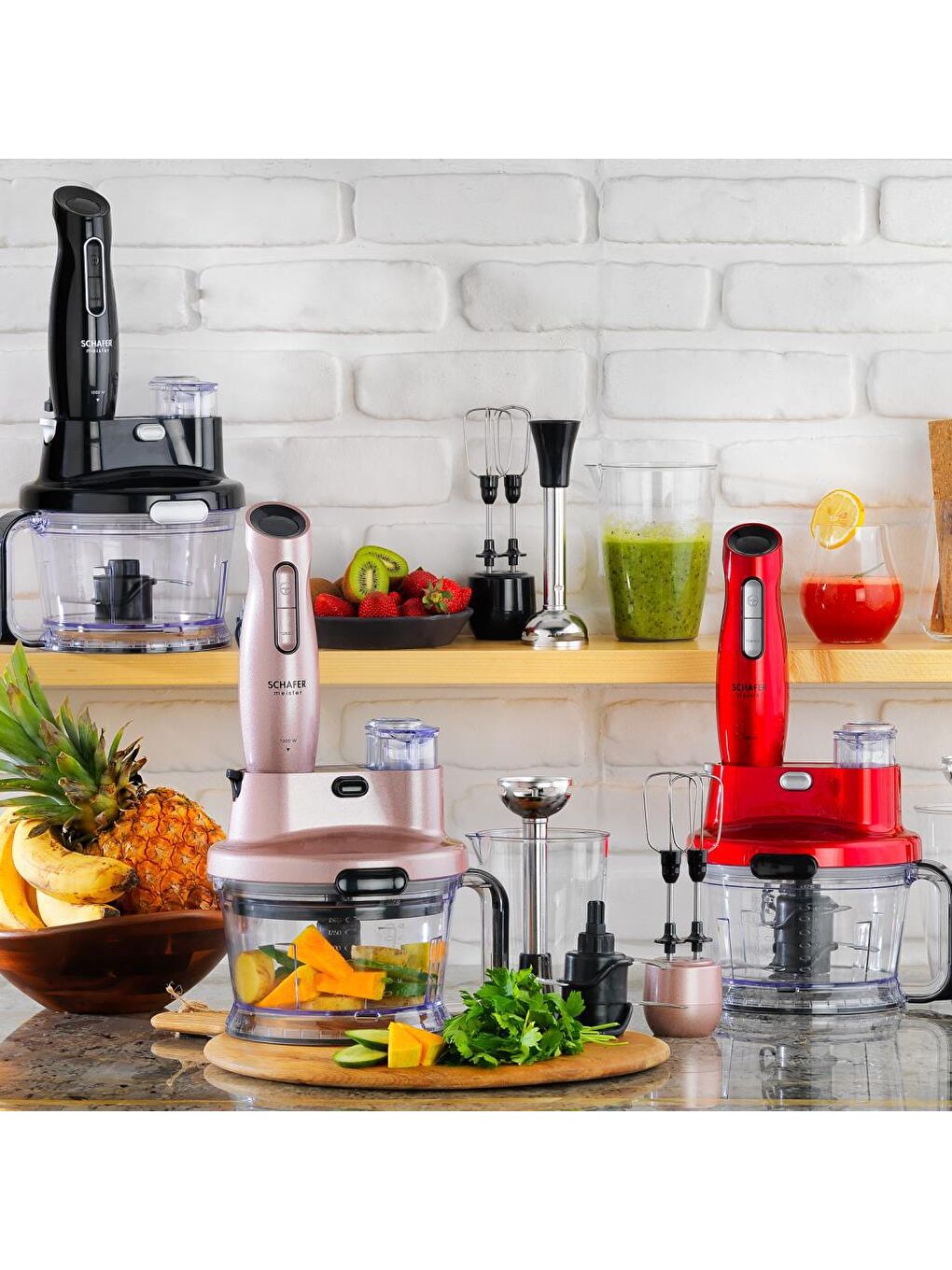 SCHAFER Kırmızı Meister Multi Blender Set-Kırmızı