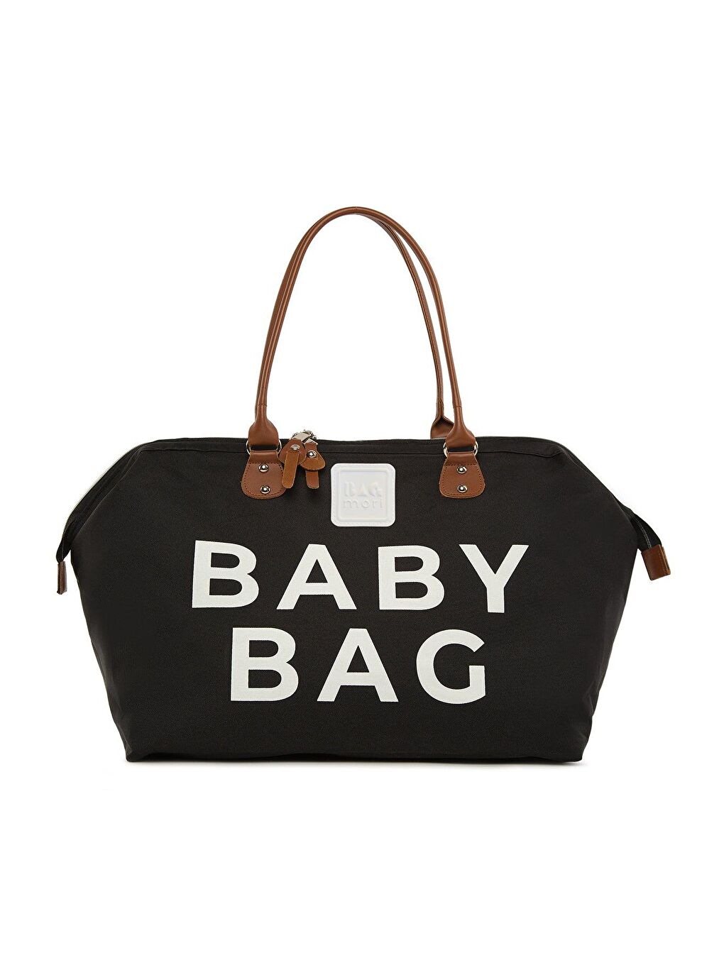 Bagmori Siyah Baby Bag Baskılı Bebek Bakım Çantası