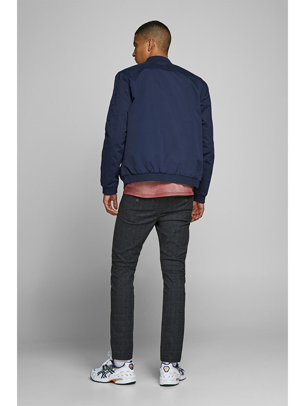 Lacivert Jjerush Fermuarlı Suya Dayanıklı Bomber Erkek Mont 12165203-5