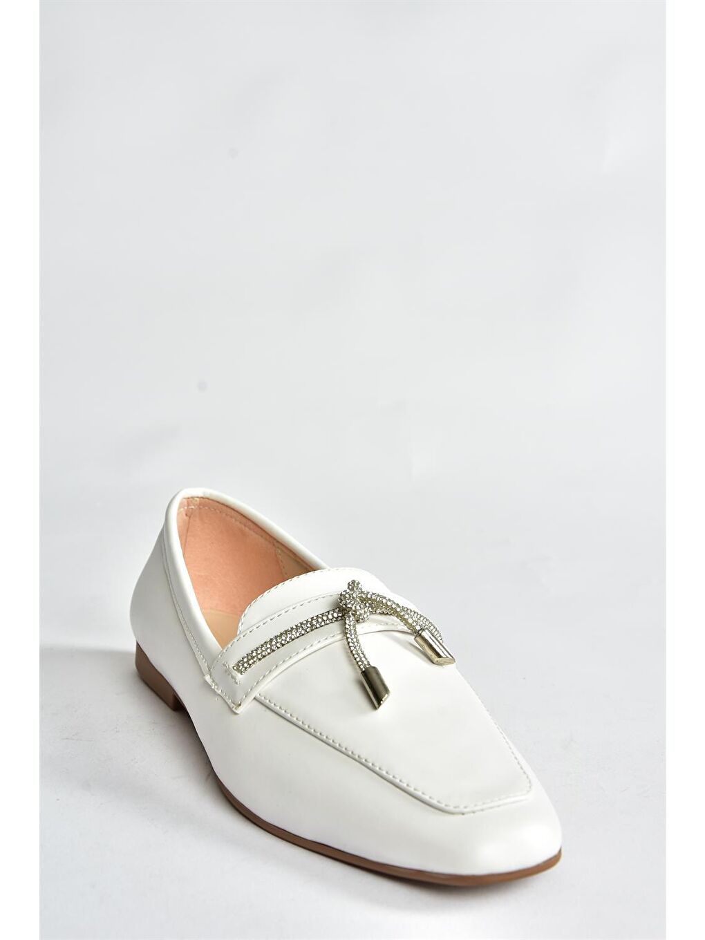 Beyaz Taşlı Günlük Kadın Babet P820840009-4