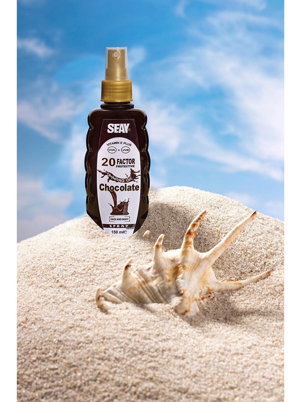 Seay Kahverengi Çikolatalı Bronzlaştırıcı 20 Spf E Vitaminli Leke Giderici 150 ml - 1