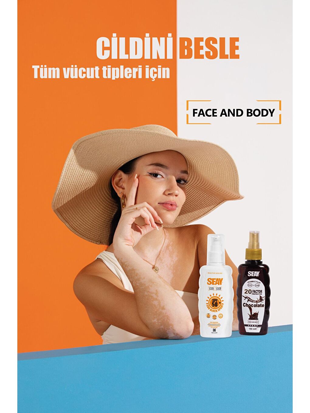 Seay Kahverengi Çikolatalı Bronzlaştırıcı 20 Spf E Vitaminli Leke Giderici 150 ml - 3