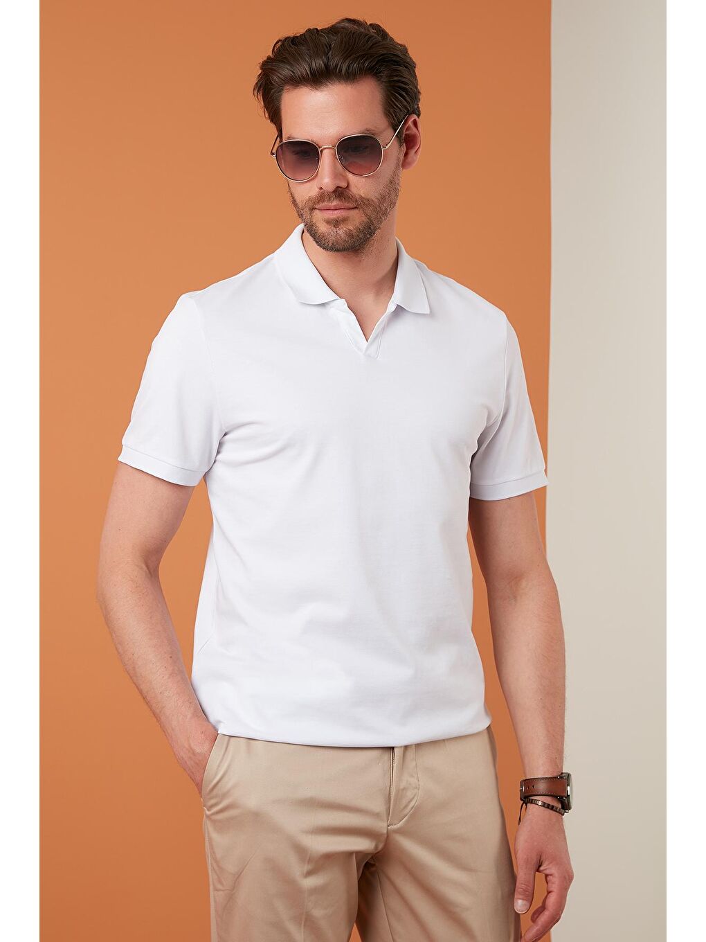 Buratti Beyaz Slim Fit Pamuklu Polo T Shirt 5902141